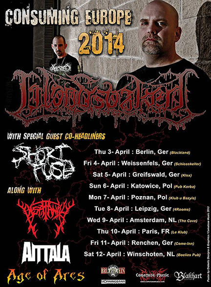 BLOODSOAKED: "Consuming Europe" Tour Starts Next Week; New Song, Video Released‏