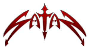 Satan - classic logo - red