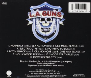 L.A. Guns - CD back cover promo pic - #1988TG