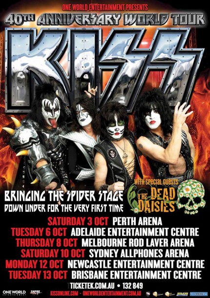 Kiss - Dead Daisies - Australia - world tour - 2015 - promo flyer - #090633DDKMO