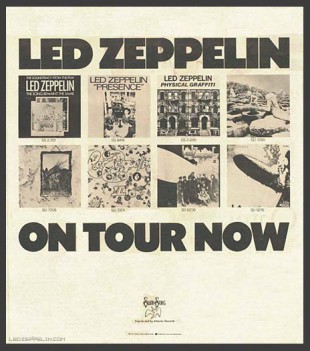 Led Zeppelin - On Tour Now - promo album tour flyer - 1977 - #MO0990ILMF
