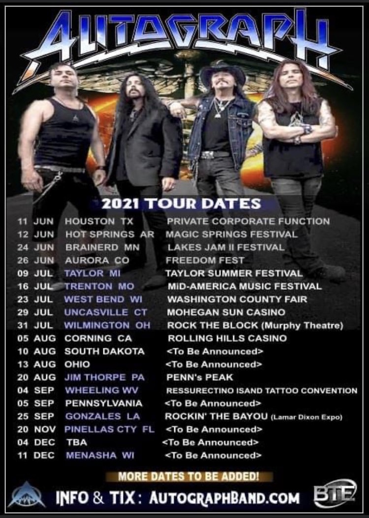 autograph tour dates